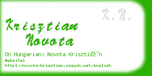 krisztian novota business card